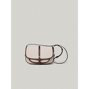 CLASSIC LOGO MINI POST BAG [BROWN - CANVAS]