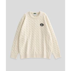 매장정품 라코스테 LACOSTE 케이블 풀오버 아이보리 AH716M-54NXFJ 1569441