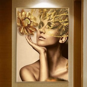 인테리어 해바라기 여인 그림 대형 포스터 액자 거실 황금 개업선물