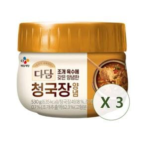 CJ제일제당 다담 청국장 찌개 양념 530g x 3개