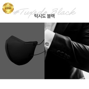 참존 톤업핏 블랙라벨 라이트 KF94 마스크 소형 중형 대형 턱시도 블랙 25매 ~13시 주문 오늘 발송