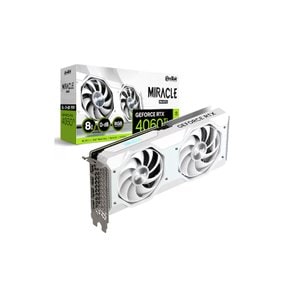 _이엠텍 지포스 RTX 4060 Ti MIRACLE WHITE D6 8GB