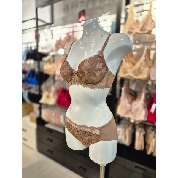 [시흥점] S 비너스) 컨트라스트 3D패드 풀컵 브래지어/햄라인팬티세트 OBR5910+OPT5910H-OB
