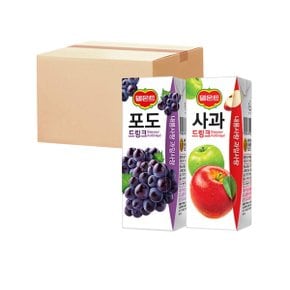 델몬트 쥬스 사과 + 포도 드링크팩 190ml 48팩