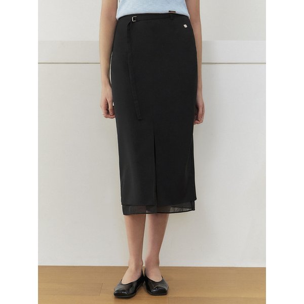 레이어드 스커트_BLACK