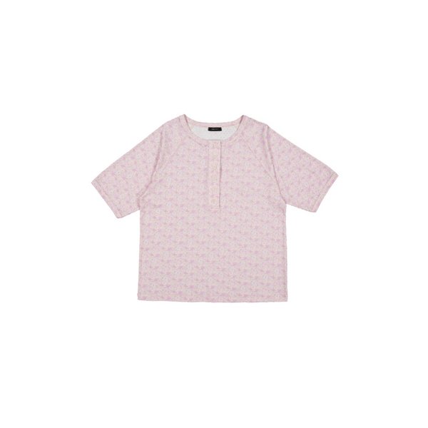 Baby Flower Henley Neck Tee