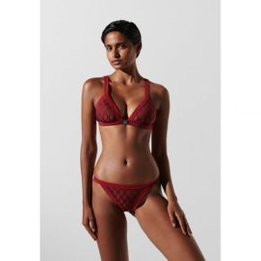 4607429 KARL LAGERFELD MONOGRAM - Bikini top biking red tawny port 77352166