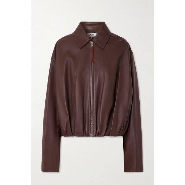 벌룬 가죽 재킷 초콜릿 46376663162959140