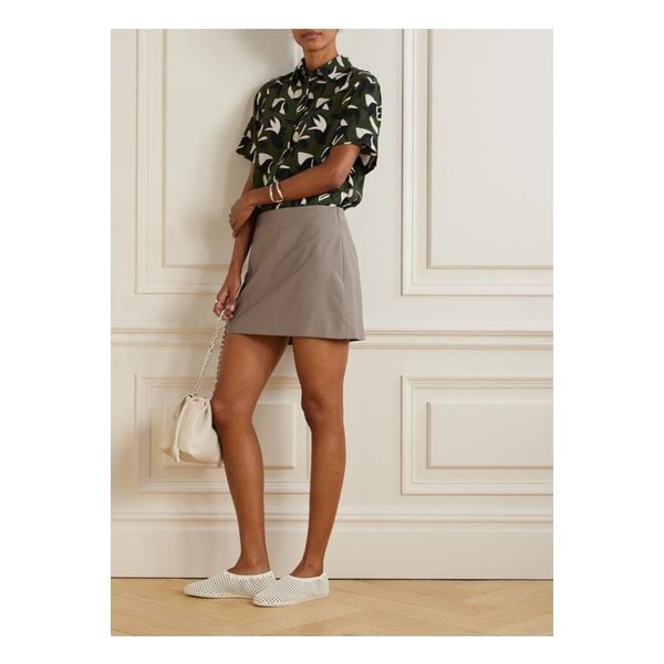 마티유 울 혼방 트윌 미니 스커트 스톤 46376663162843426