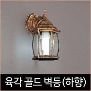 육각 골드 벽등하향 실내등 실외등