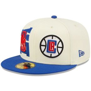 [해외] 770461 뉴에라 모자 NBA LA Clippers 2022 NBA Draft 59FIFTY Fitted Hat Cream/Royal