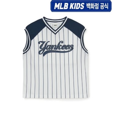 MLB키즈 [백화점 공식]25SS바시티 스포티브 스트라이프 민소매티셔츠 뉴욕양키스 7ATKV0153 -50NYS
