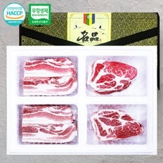 [바로배송][아우내]무항생제HACCP 한돈 4구 선물세트 1호 2kg(삼겹2,목살2)