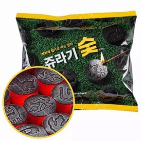 꾸버스 바베큐숯 400g 캠핑 화로대 장작 쥬라기 숯 구이용숯 착화제
