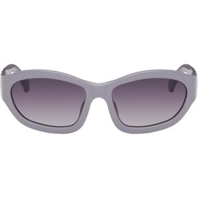 퍼플 Linda Farrow 고글 선글라스 DVN215C4SUN Lilac/Silver/Grey Gr