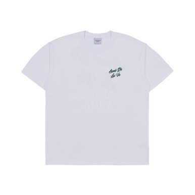 SCRIPT LOGO PRINTING SHORT SLEEVE T-SHIRT WHITE - 빅 스크립트