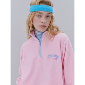 Exercise Fleece Half Zip-up Top (PINK)