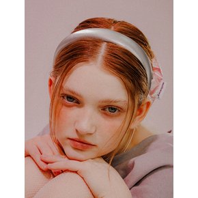 심플 샤이니 헤어밴드 (실버)