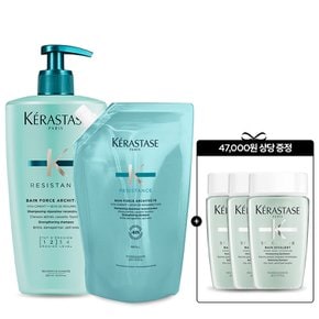 [5월/SSG단독] 세트 방 포스 아키텍트 대용량 샴푸 1L (본품 500ml + 리필 500ml)