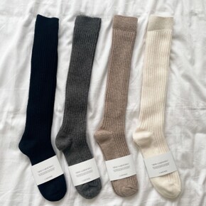 마인드가드닝 캐시미어 니 삭스 Mind Gardening Cashmere ribbed knee socks