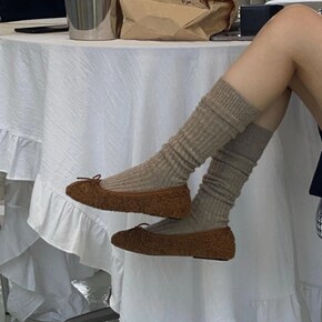 마인드가드닝 캐시미어 니 삭스 Mind Gardening Cashmere ribbed knee socks