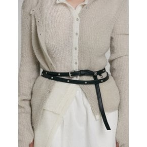 [3rd reorder] STUD LONG BELT [BLACK]