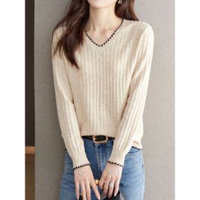 초이 베이직 브이넥니트 BJ3LK007_P404442284
