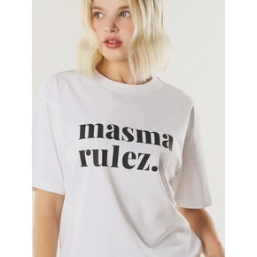 MSMRZ cool cotton T-shirt_White/black