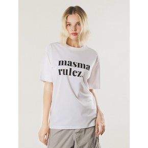 MSMRZ cool cotton T-shirt_White/black