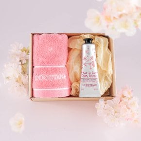 록시땅 (L`OCCITANE) 체리 밤, 수건 포함, 선물 세트, 작별 생일 선물