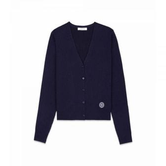 스포티앤리치 SPORTYRICH SRHWC Ribbed Cardigan - Navy (CAAW232NA) (SRHWC 리브 가디건)