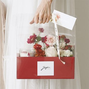 레드캣 투명 커버 플라워 박스 꽃 선물 포장 케이스