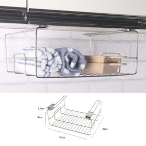 주방 선반 정리 스텐 걸이형 바스켓 다용도