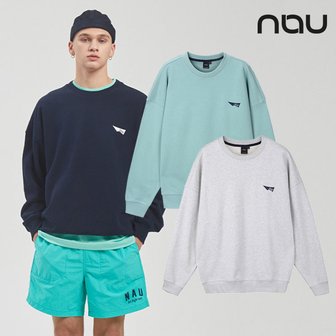 nau 남성 M 타프로고 맨투맨 티셔츠_1NUTSS1006