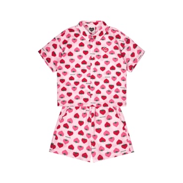 벨리타앤보이즈 [SET] 핑크 베리 패턴 폴리서커 셔츠 & 반바지  BK5MST15PK