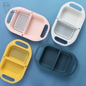 컬러풀 접이식 배수바구니 물빠짐 과일세척 바구니
