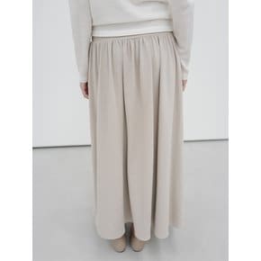 TIF WIDE WAIST SHIRRING SKIRT_2COLORS