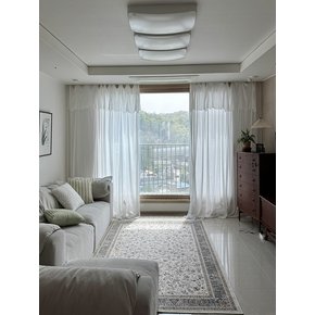 세빌리아 화이트 자수커튼