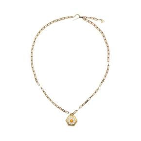 GOLD DAISY NECKLACE / BLM005-WHITE
