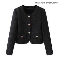 노카라 페미닌 페이크 포켓 트위드 자켓 (EA3JK014D)