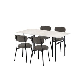 [S머니5%][비밀혜택가]비엔나 세라믹식탁 4인세트 160cm 블랙_체어4EA