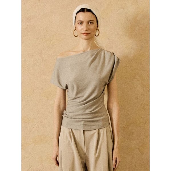 Tencel Bias Top Grey