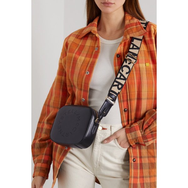 스텔라매카트니 퍼포레이티드 인조 가죽 카메라 백 블랙 17957409490541817