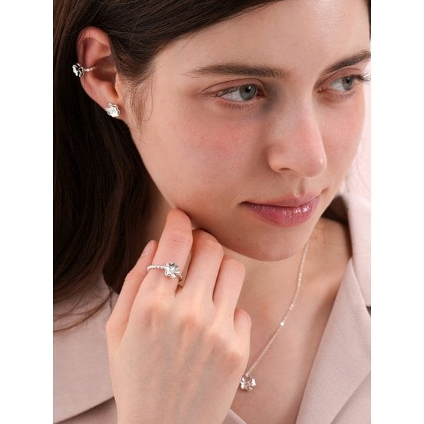 925silver Dew lotus Ring 연잎 반지
