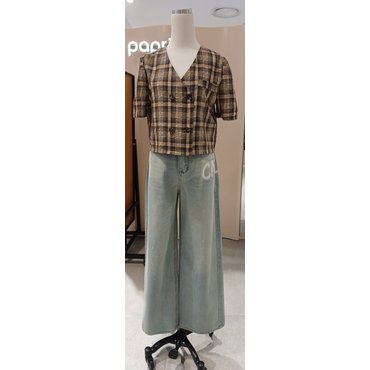 파프리카 루미앤플로벨트set 알파벳 데님 와이드 팬츠 SK2DP408JJ