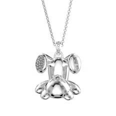 Ice big slipped bear necklace(200040)