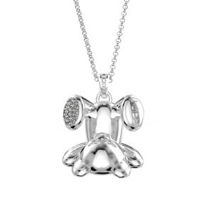 Ice big slipped bear necklace(200040)