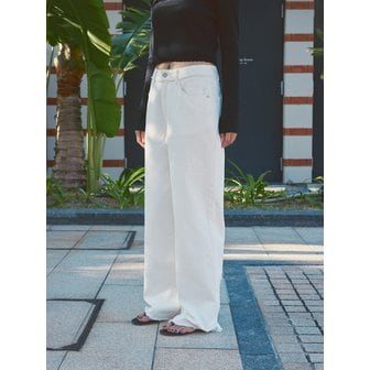 애프터아워즈 RAW CUT DENIM PANTS (WHITE)