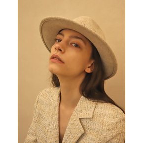 울100 베이지 페도라_Wool100 Beige Fedora