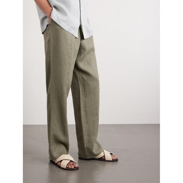 오타위 우븐 라피아 가죽 샌들 46376663162952683